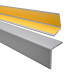 Profil d’angle souple, cornière PVC Baguette d’angle de protection KM, profilé L d'angle caoutchouc autoadhésif, flexible, argent