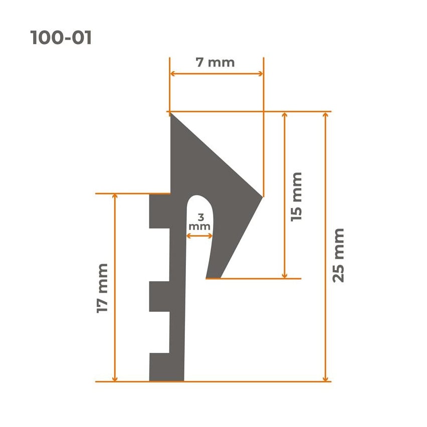 Joint PVC pour appuis de fenêtre métalliques marron