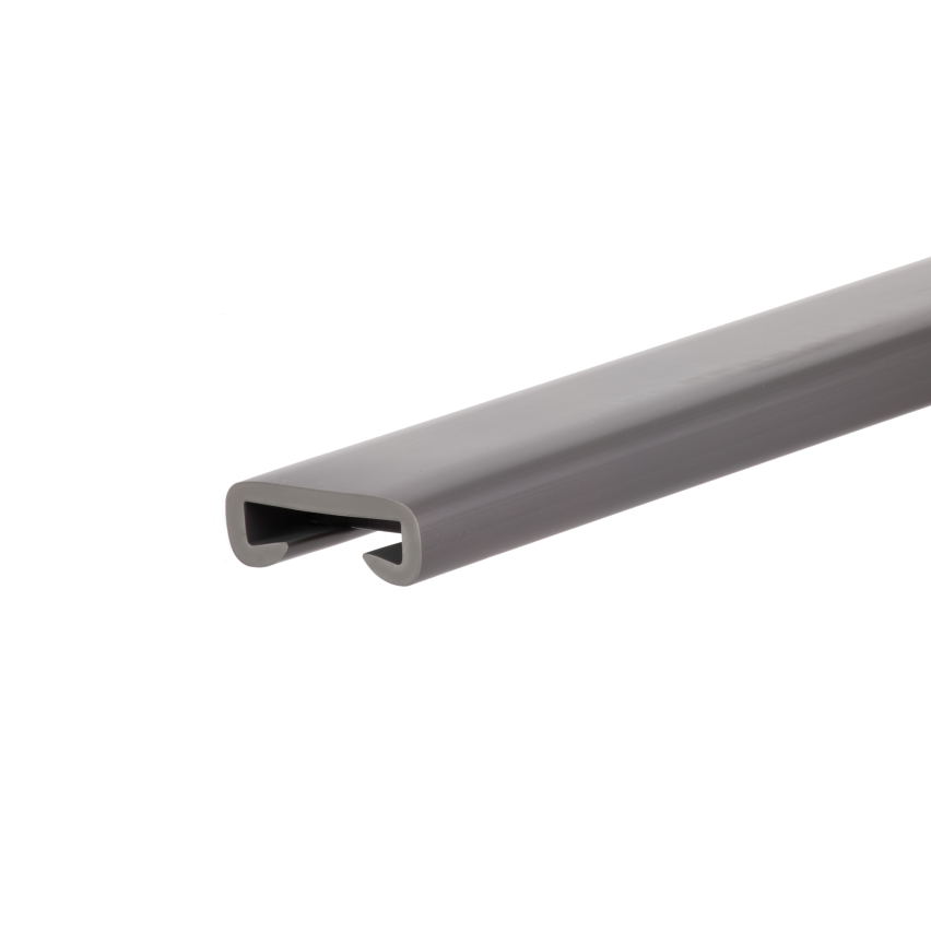 Profilé de main courante PVC PREMIUM 35x8mm 1m gris foncé