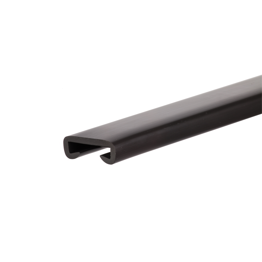 Profilé de main courante PVC PREMIUM 35x8mm noir 1m