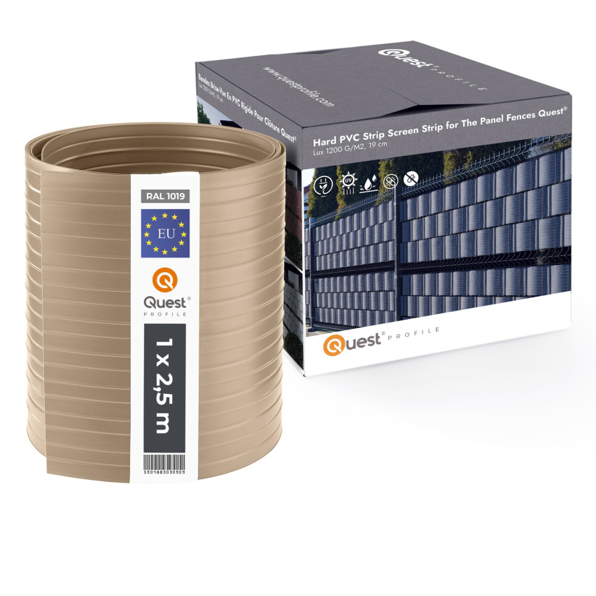 Bandes Brise-Vue en PVC Rigide pour clôture Double Fil, Protection Contre Le Vent pour Jardin, Balcon, terrasse, 900 g/m², RAL 1019