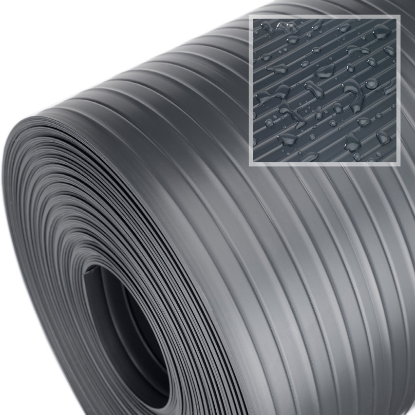 Bandes Brise-Vue en PVC Rigide pour clôture Double Fil,  Protection Contre Le Vent pour Jardin, Balcon, terrasse,  900 g/m², RAL 7016, 26 m