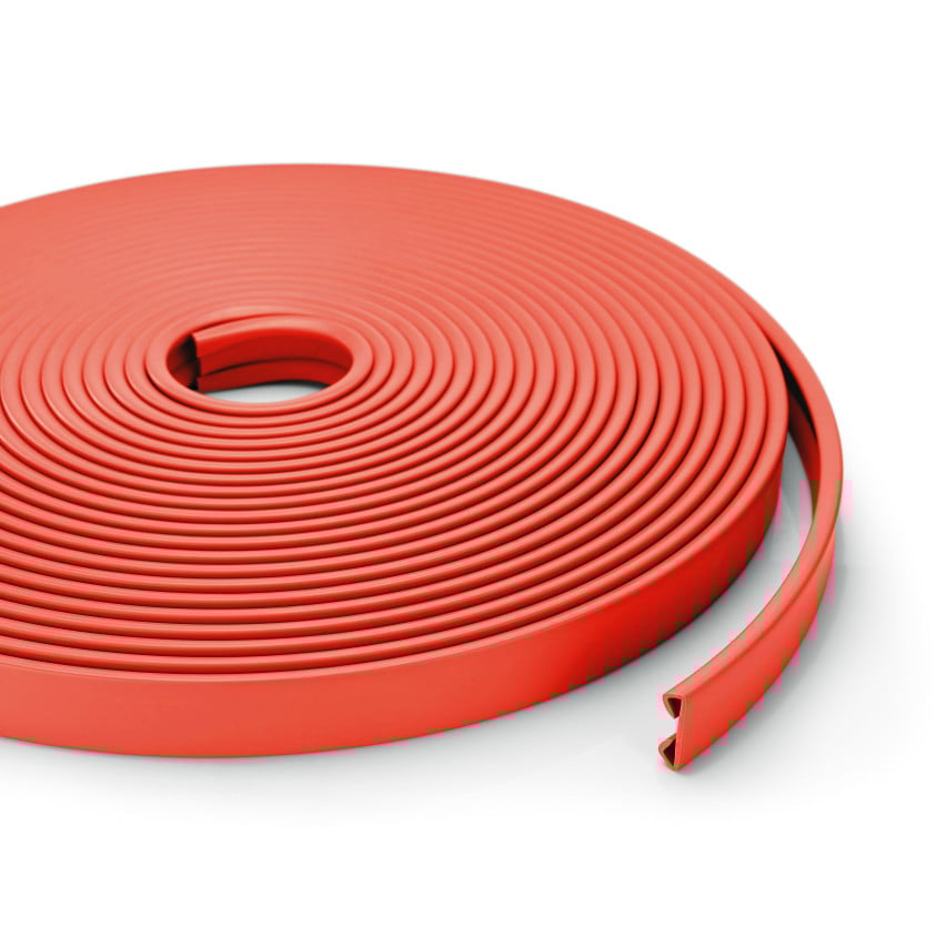 Bande de rambarde en PVC STANDARD 40x8mm rouge