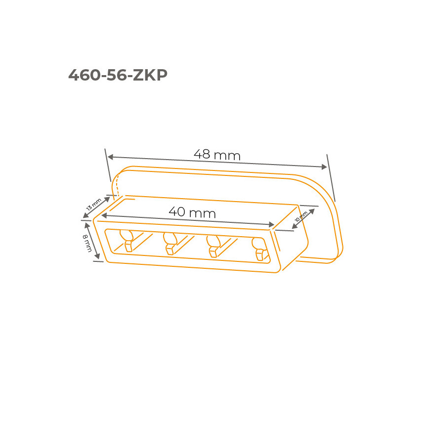 Finition pour poteau de garde-corps en PVC, embout pour profilé de garde-corps PREMIUM, 40x8, rouge