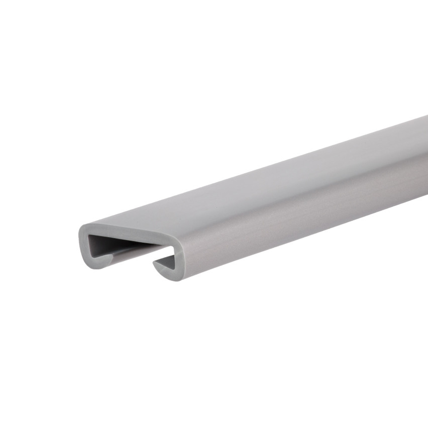 Profilé de main courante PVC PREMIUM 40x8mm argent 1m