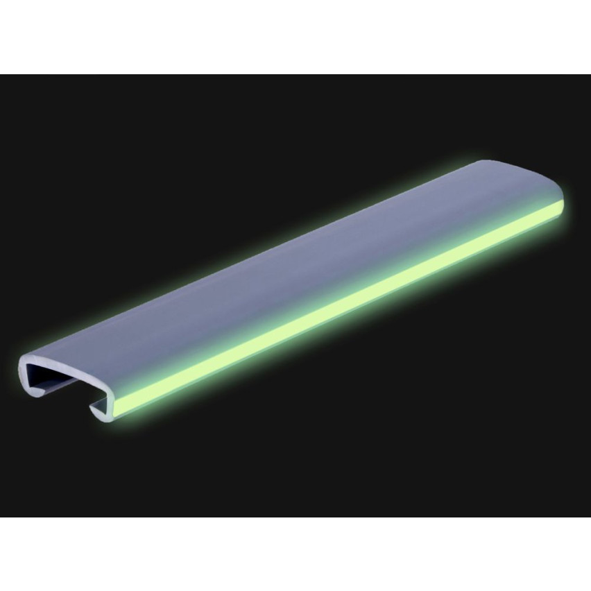 Profilé de main courante PVC PHOTO 40x8mm Gris 1m