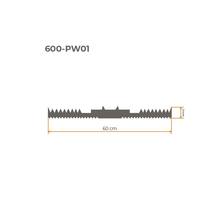 Joint d'étanchéité polycarbonate autoadhésif PW01 blanc 1m