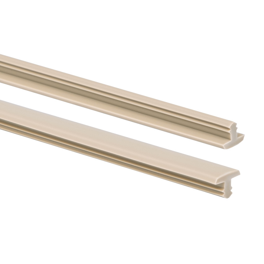 Profilé antidérapant pour escaliers beige, rainuré, 25m