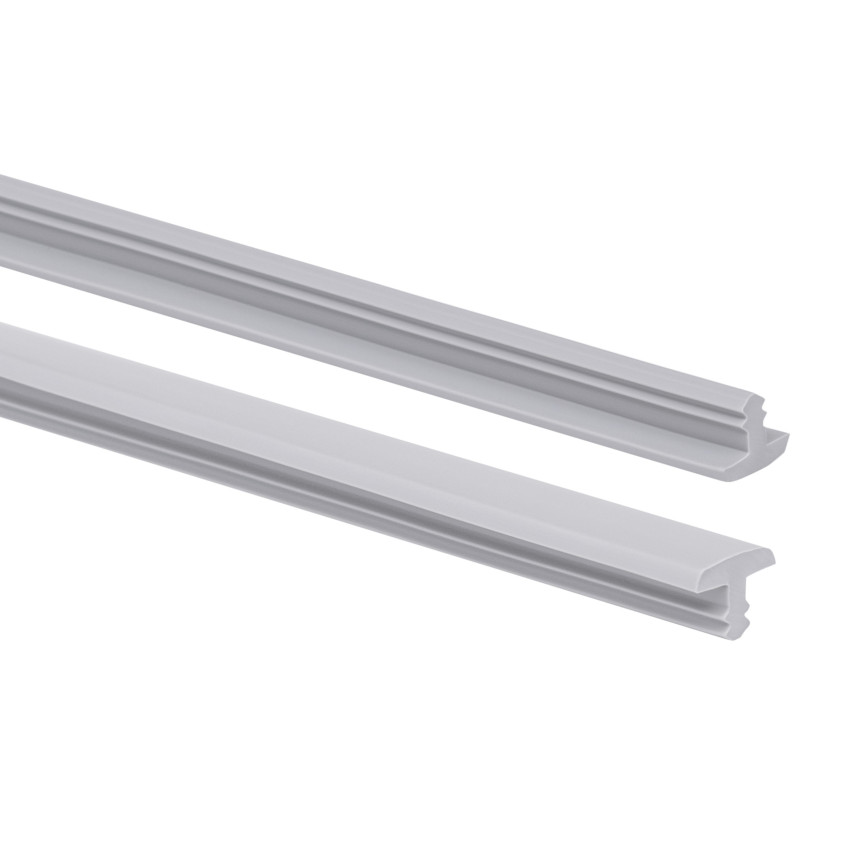 Profilé antidérapant pour escaliers gris, rainuré, 25m