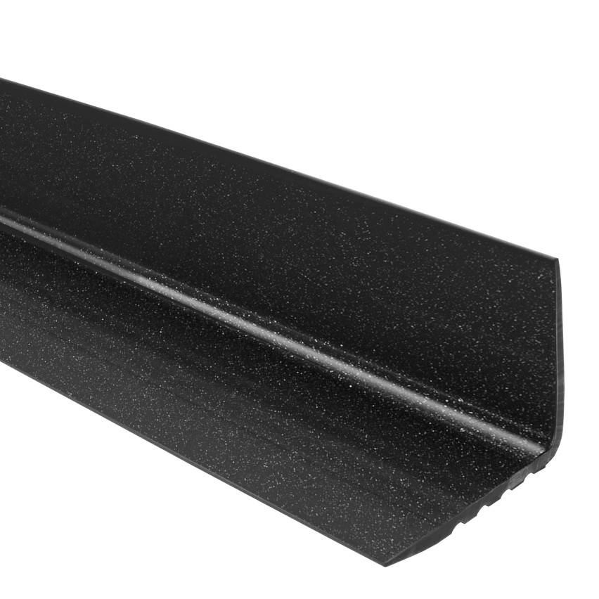 RGP profilé d'escalier antidérapant 50x42mm 1,5m noir/argenté