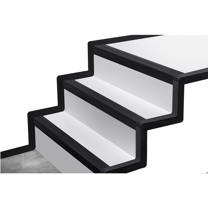 KIT de finition pour escaliers en PVC marron