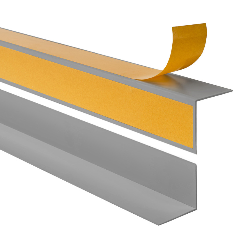 Barre d'angle collée à l'extérieur, gris foncé