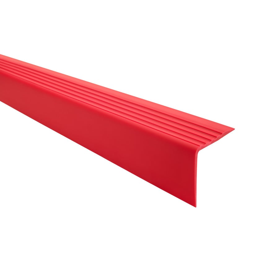 Profilé d'escalier d'avertissement antidérapant et autocollant RGP-O 50x50 mm rouge