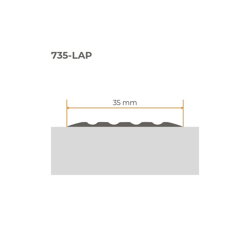 Bande antidérapante adhésive LAP 5m marron