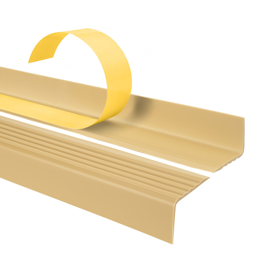 Nez de marche antidérapant adhésif 40x25mm, crème