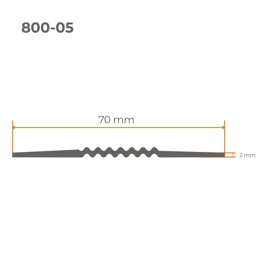 Profilé de dilatation gris foncé, 1 m