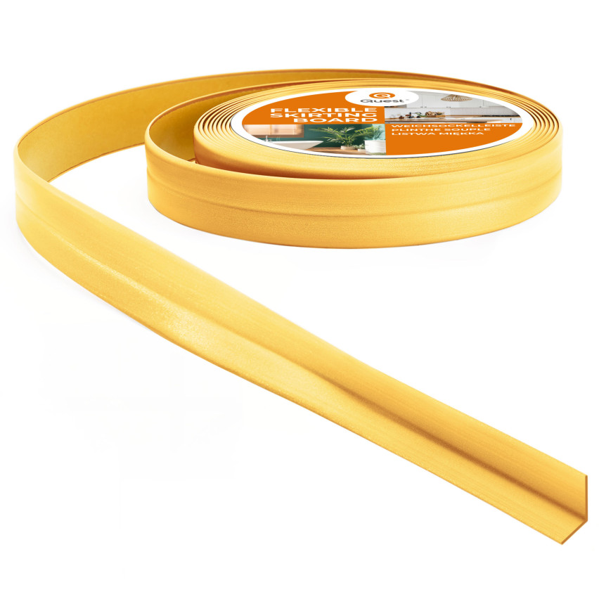 Baguette de finition auto-adhésive en PVC doré 10/10 5 m
