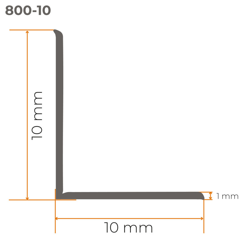 Baguette de finition auto-adhésive en PVC beige 10/10 5 m