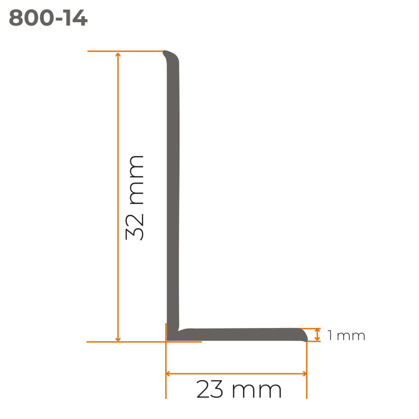 Plinthe Souple autoadhésive en PVC, Bande Flexible 32x23mm noir 