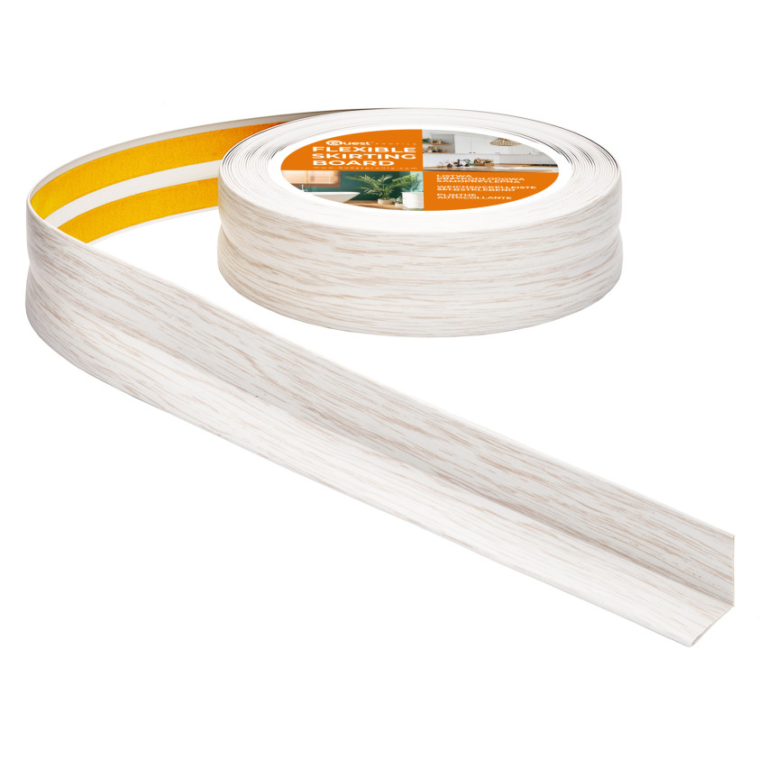 Plinthe de finition en PVC auto-adhésive, couleur bouleau