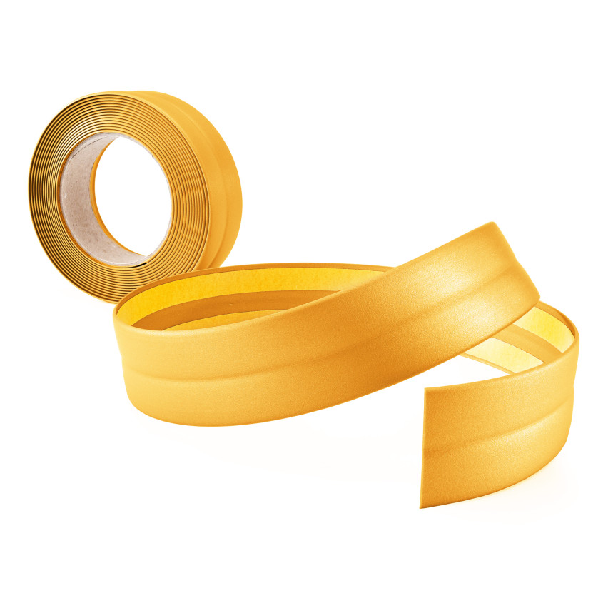 Plinthe de finition flexible adhésive PVC d'or