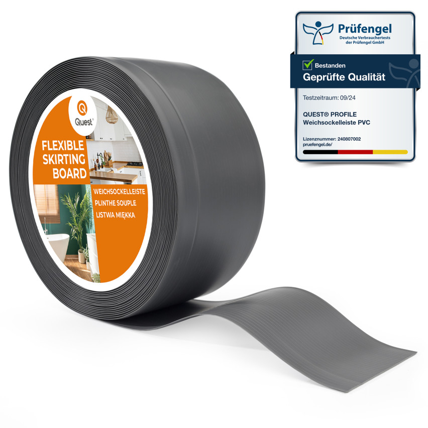 Plinthe Flexible PVC 100x25mm gris foncé