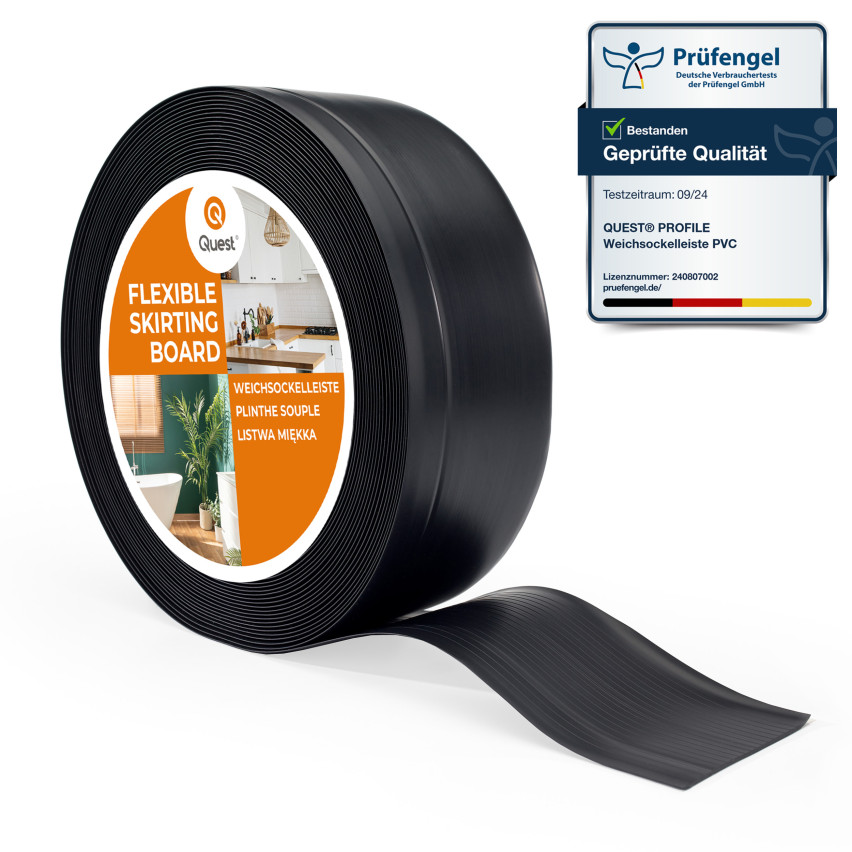 Plinthe en PVC 70x20mm noir