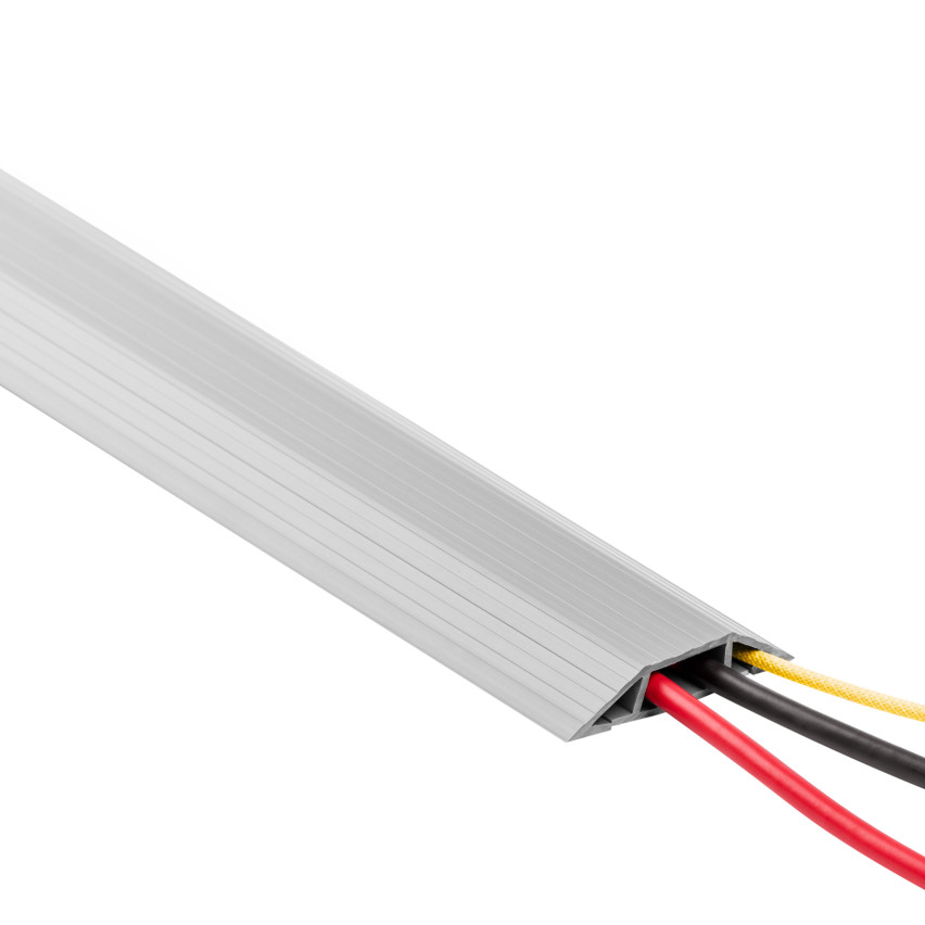 Goulotte en PVC autocollante - 200 cm, trapézoïdale, grise