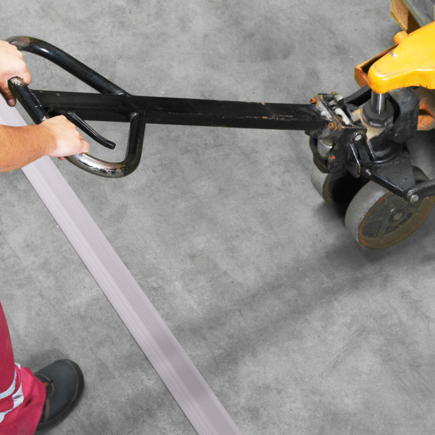 Goulotte en PVC autocollante - 200 cm, trapézoïdale, grise