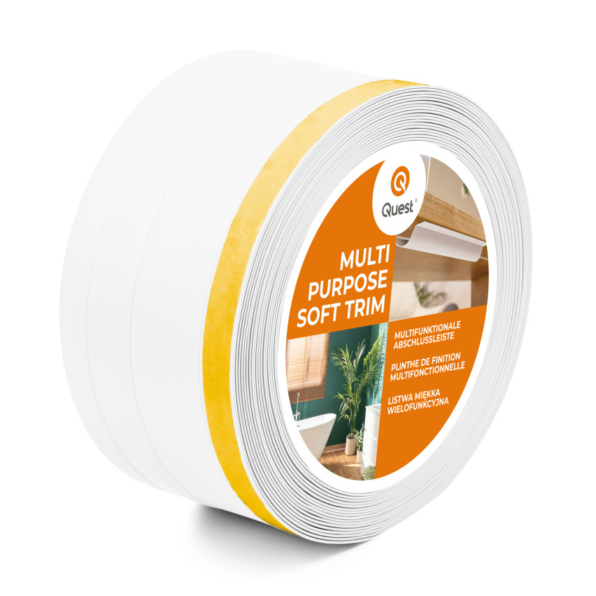 Moulure PVC Multifonction 4en1 – Panneau de Finition Autocollant, 120 mm, Blanc