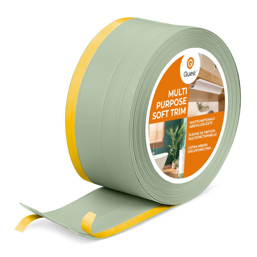 Moulure PVC Multifonction 4en1 – Panneau de Finition Autocollant, 120 mm, Vert Clair