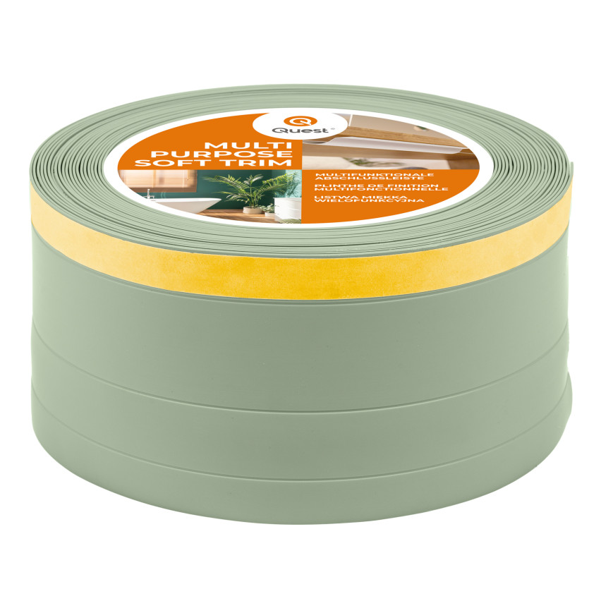 Moulure PVC Multifonction 4en1 – Panneau de Finition Autocollant, 120 mm, Vert Clair