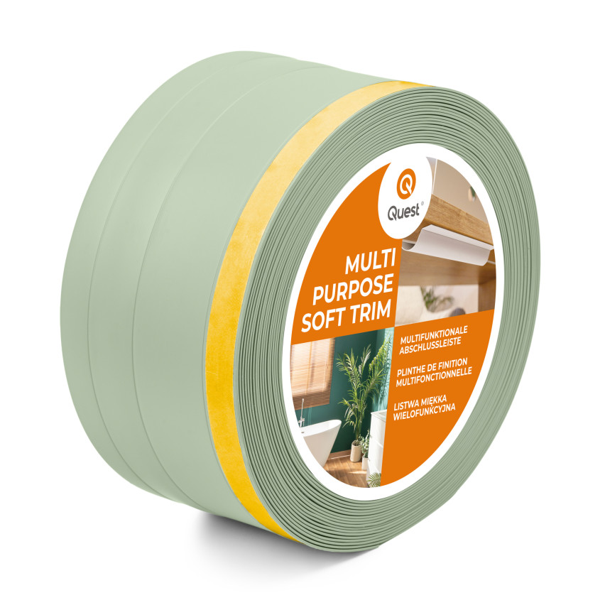 Moulure PVC Multifonction 4en1 – Panneau de Finition Autocollant, 120 mm, Vert Clair