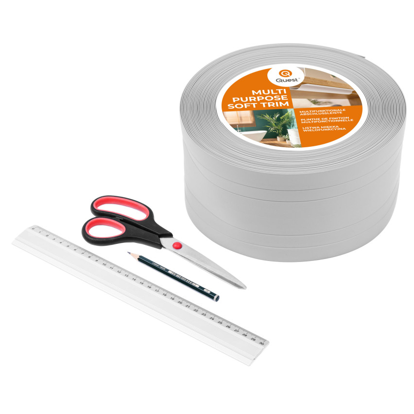 Goulotte Multifonction en PVC 2en1 – Panneau de Finition Autocollant, 110Mm, Noir