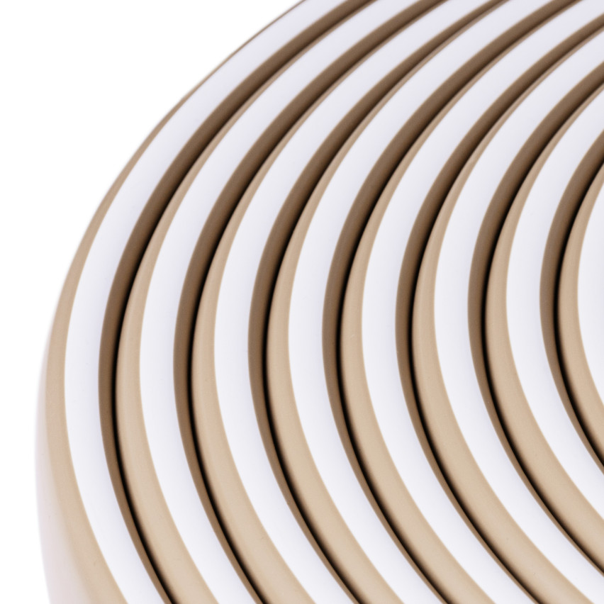 Profilé de main courante en PVC LUX, profilé de main courante, main courante 40x8mm beige/blanc