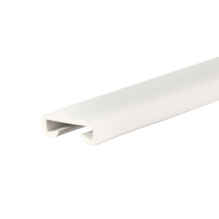 Profilé de main courante PVC PREMIUM 40x8mm blanc 1m