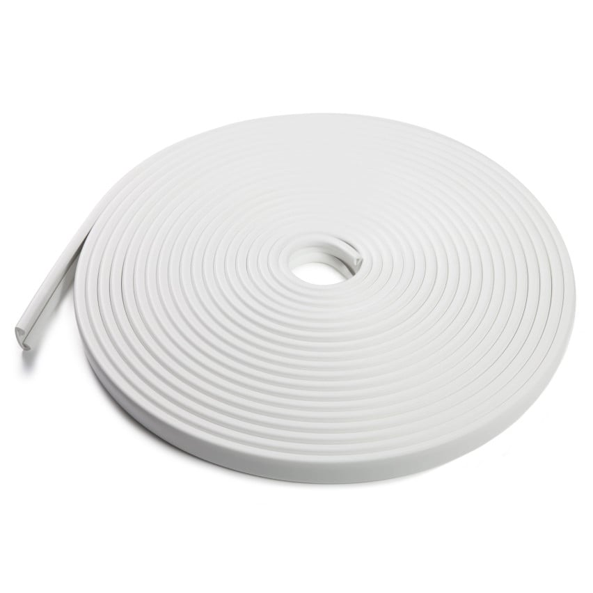 Profilé de main courante PVC PREMIUM 40x8mm blanc 1m