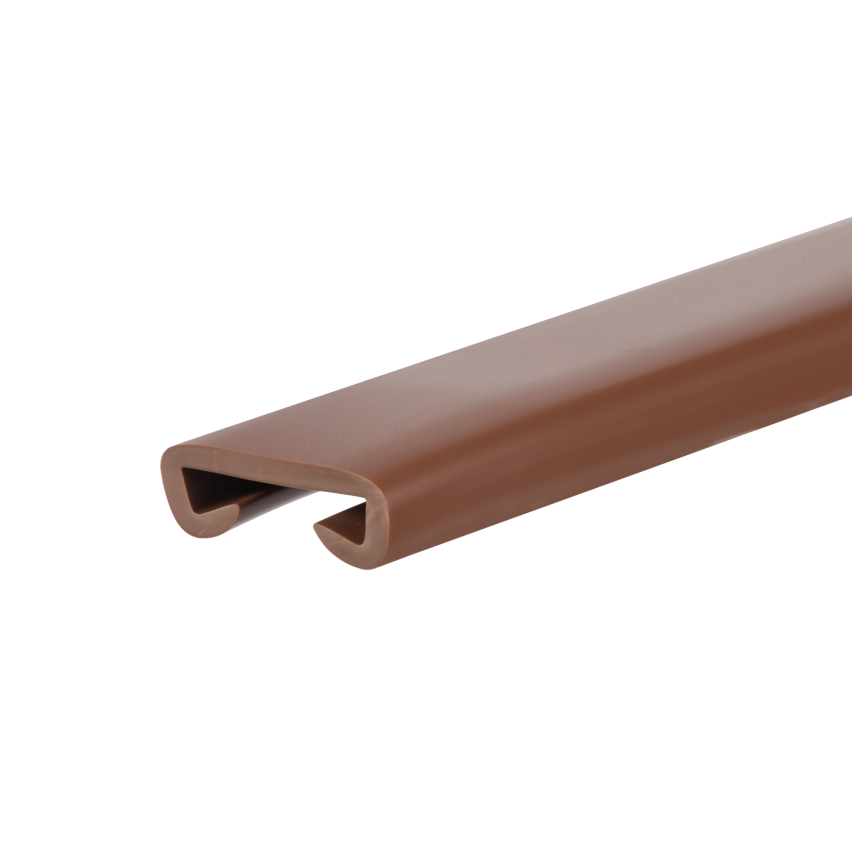 Profilé de main courante PVC PREMIUM 40x8mm marron 1m
