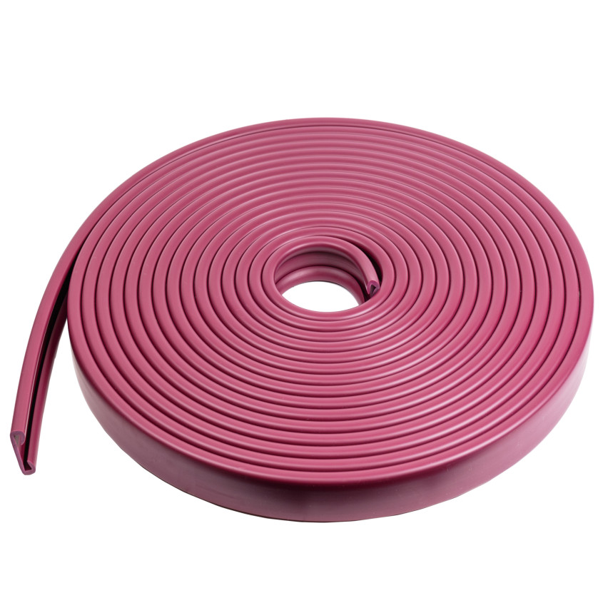 Main courante PVC, main courante d'escalier, garde-corps d'escalier, PREMIUM, 40x8mm, rouge bordeaux, 1m