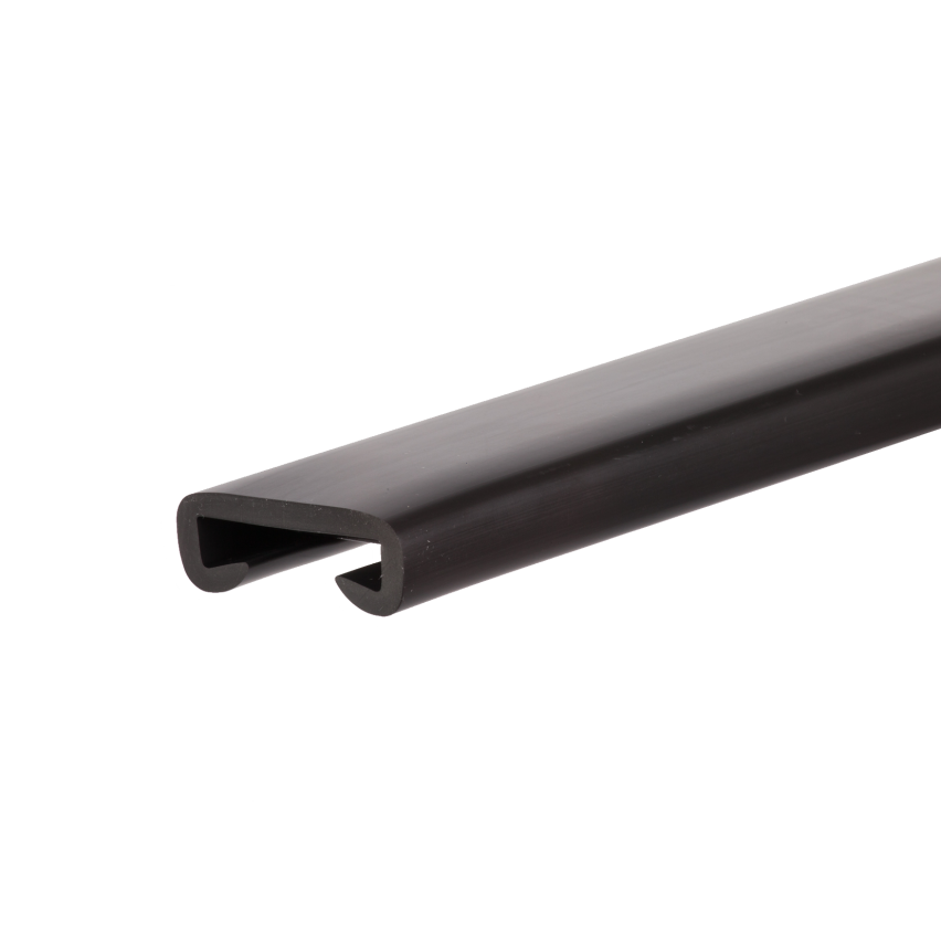 Profilé de main courante PVC PREMIUM 40x8mm noir 1m