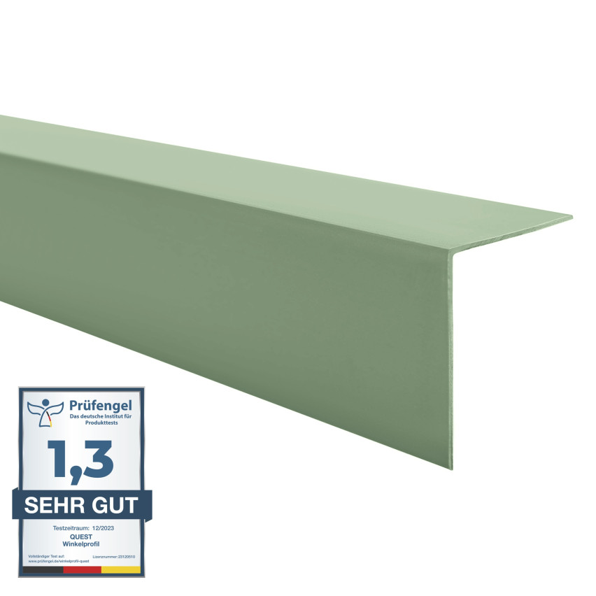 PVC Cornière rigide, plastique, protection des bords, vert clair