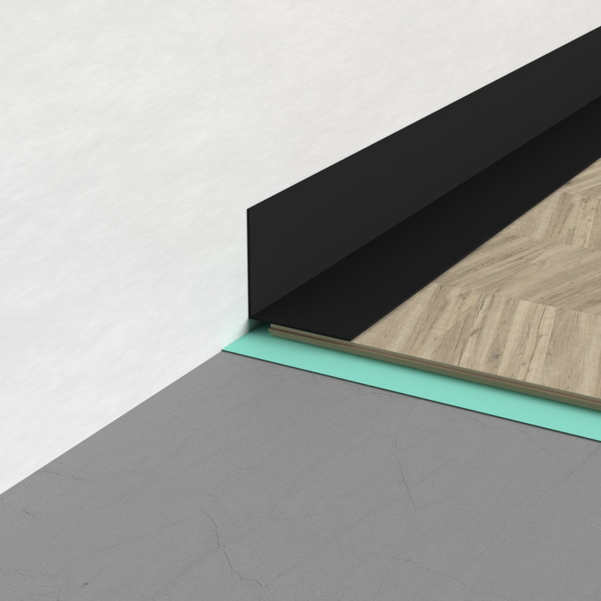 PVC Cornière rigide, plastique, protection des bords, herbeux