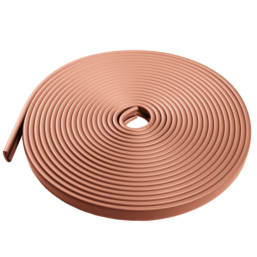 Main courante PVC, main courante d'escalier, garde-corps d'escalier, PREMIUM, 40x8mm, marron clair, 1m