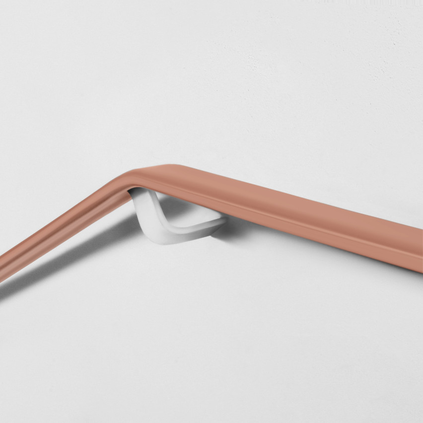 Main courante PVC, main courante d'escalier, garde-corps d'escalier, PREMIUM, 40x8mm, marron clair, 1m