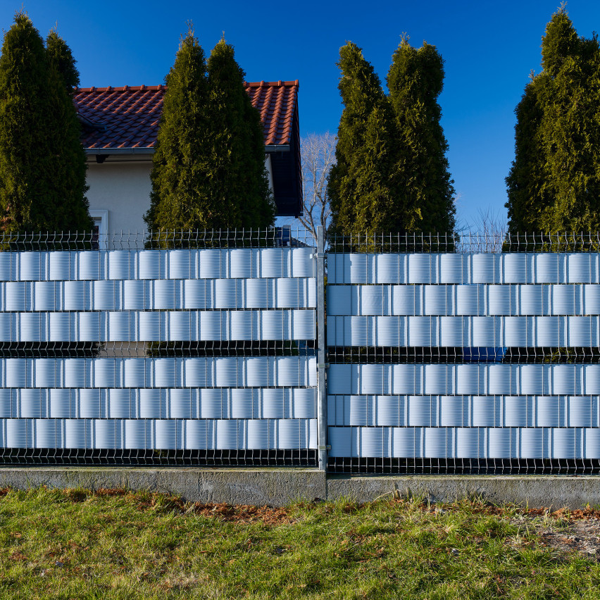 Ubora Bandes brise-vue de qualité supérieure pour clôture à double fil –  Certifié TÜV – Résistant aux UV – 50 m x 19 cm avec 30 clips, utilisable