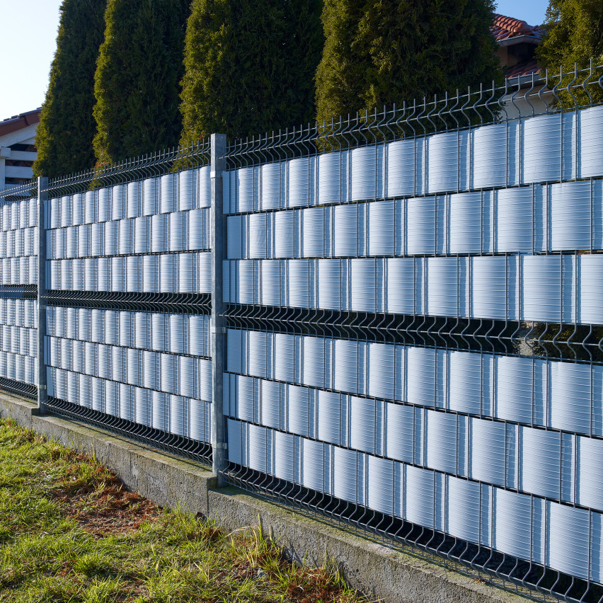 Bandes Brise-Vue en PVC Rigide pour clôture Double Fil de Jardin | Hauteur 19 cm | Épaisseur 1,2 mm | Marron