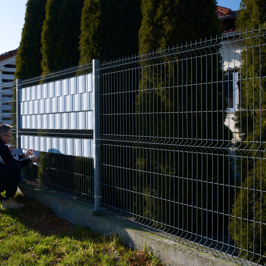 Bandes Brise-Vue en PVC Rigide pour clôture Double Fil de Jardin | Hauteur 19 cm | Épaisseur 1,2 mm | Marron