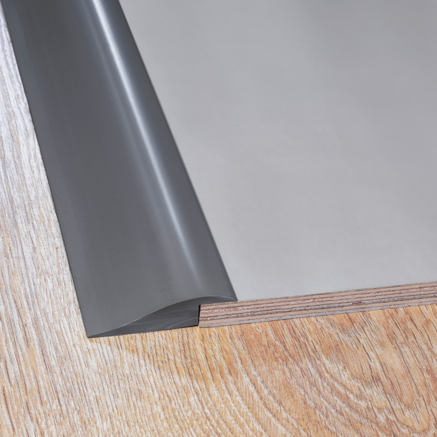 Profilé de rampe flexible pour carrelage et moquette - 2 m, gris foncé