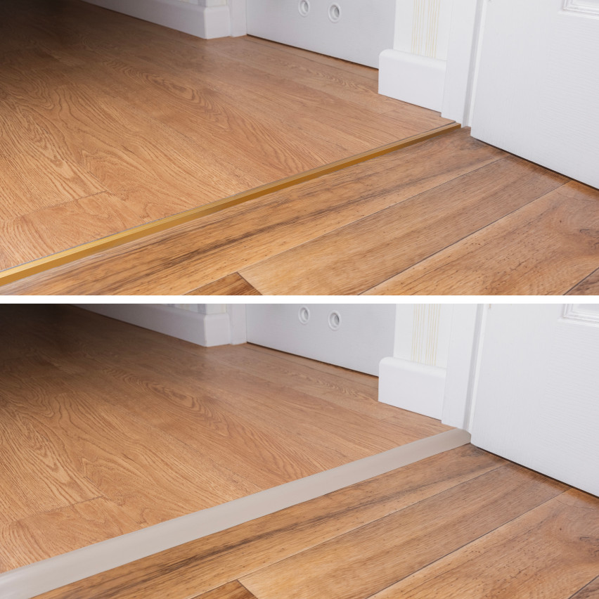 Profilé de rampe flexible autocollant pour carrelage et moquette - 2 m, beige