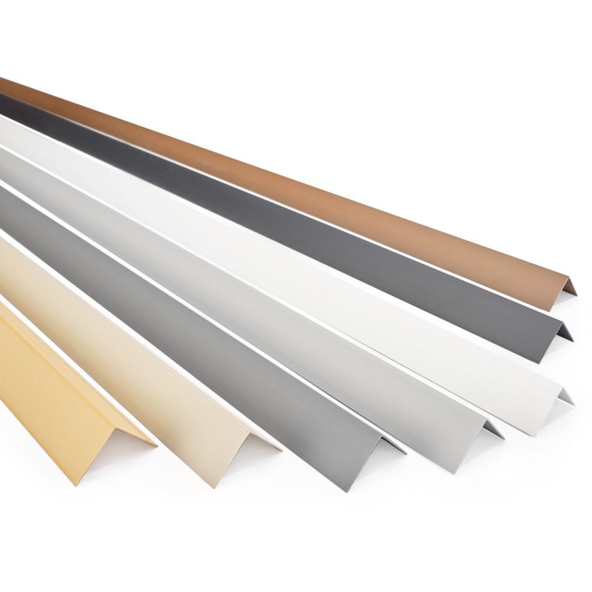 Cornière PVC, adhésive, protection d'angles et de bords, rigide, gris foncé